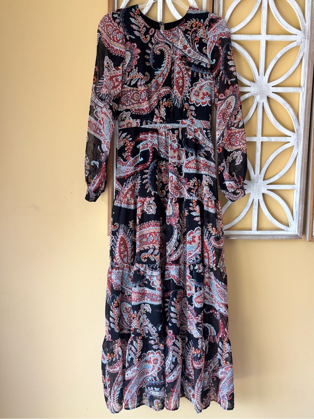 Anthropologie Dress Size 4 | Paisley Print Boho Flowy Maxi - Picture 3 of 15